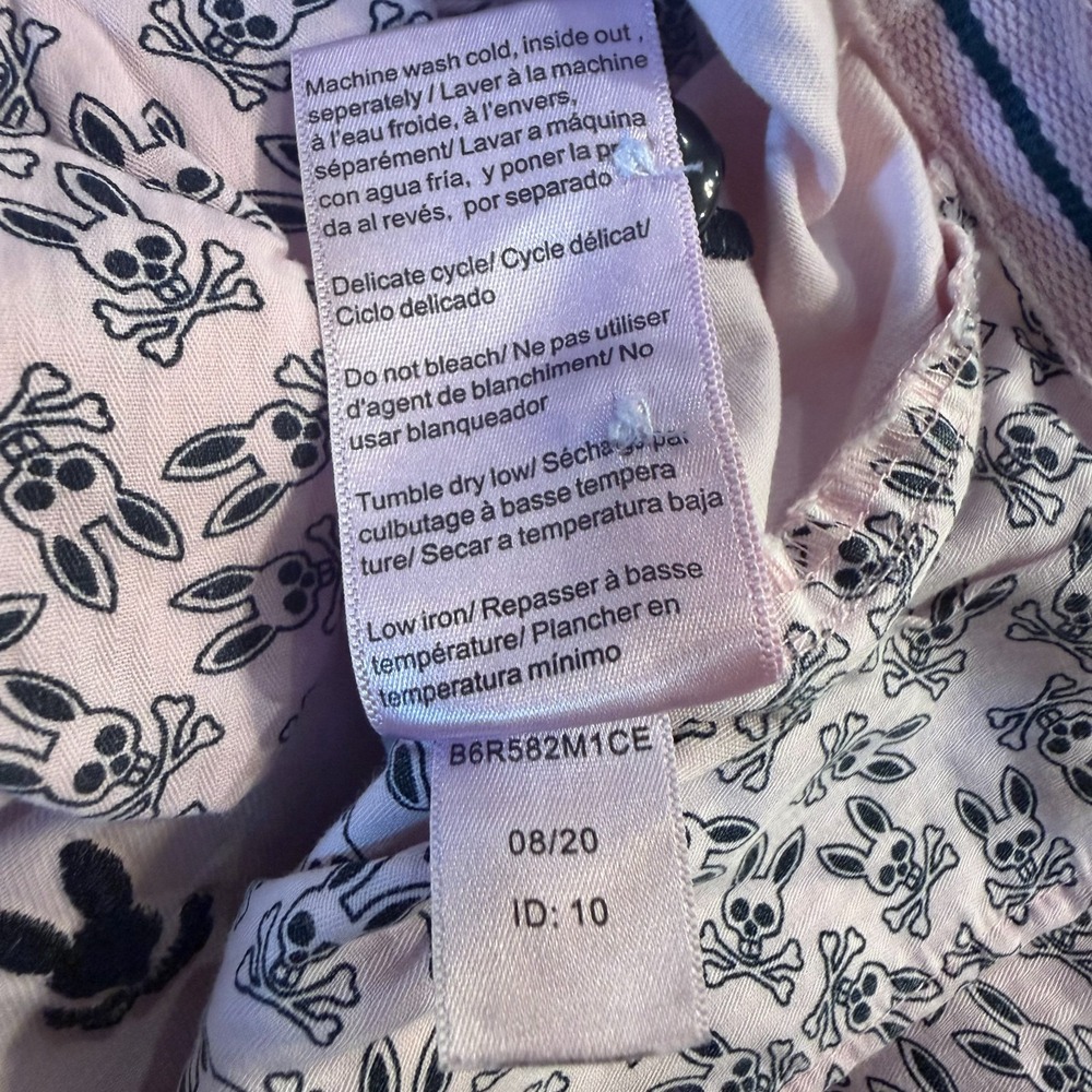 Psycho Bunny Mens 40 Skull Pattern Pink Chino Shorts - Picture 4 of 9